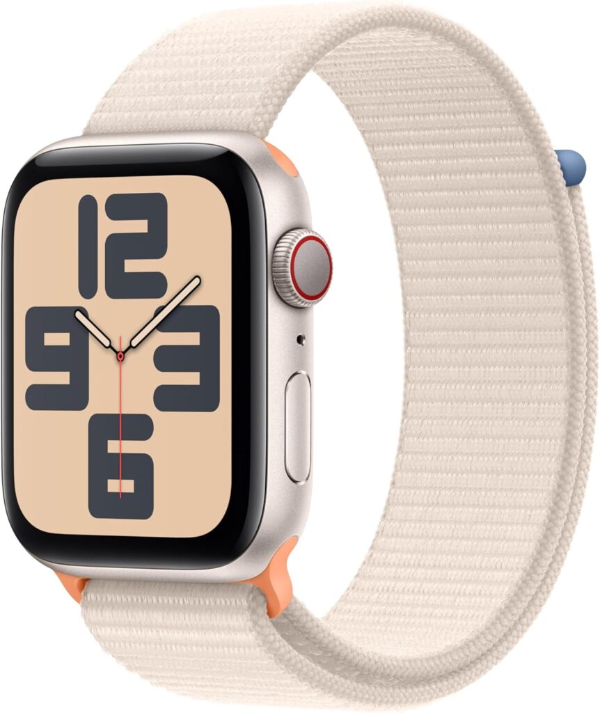 Apple Watch SE (2nd Gen) [GPS + Cellular 40mm] Smartwatch with Starlight Aluminum Case with Starlight Sport Band S/M. Fitness  Sleep Tracker, Crash Detection, Heart Rate Monitor
