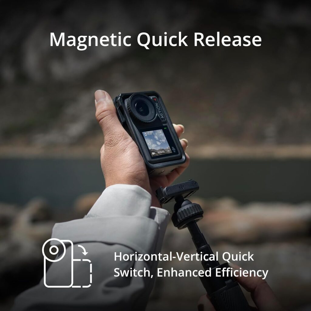 DJI Osmo Action 4 Adventure Combo, Waterproof Action Camera 4K with 1/1.3 Sensor, Stabilization, Dual Touchscreens, Up to 7.5 h with 3 Batteries, Mini Action Camera for Travel, Outdoor, Sports