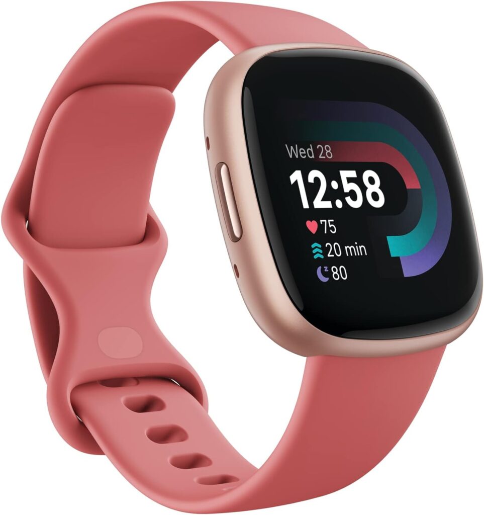 Fitbit Versa 4 Fitness Smartwatch with Daily Readiness, GPS, 24/7 Heart Rate, 40+ Exercise Modes, Sleep Tracking and more, Black/Graphite, One Size (S  L Bands Included)