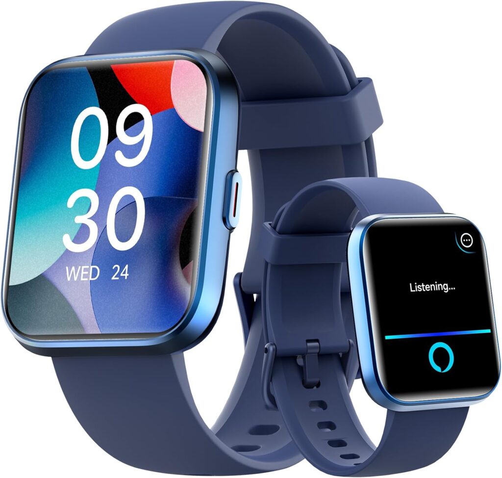 Fitpolo Smart Watches for Women, 1.8 Alexa Built-in Fitness Tracker Watch with Bluetooth Calls, IP68 Waterproof, Heart Rate/Sleep/SpO2 Monitor, 110 Sports Modes Compatible with Android  iPhone