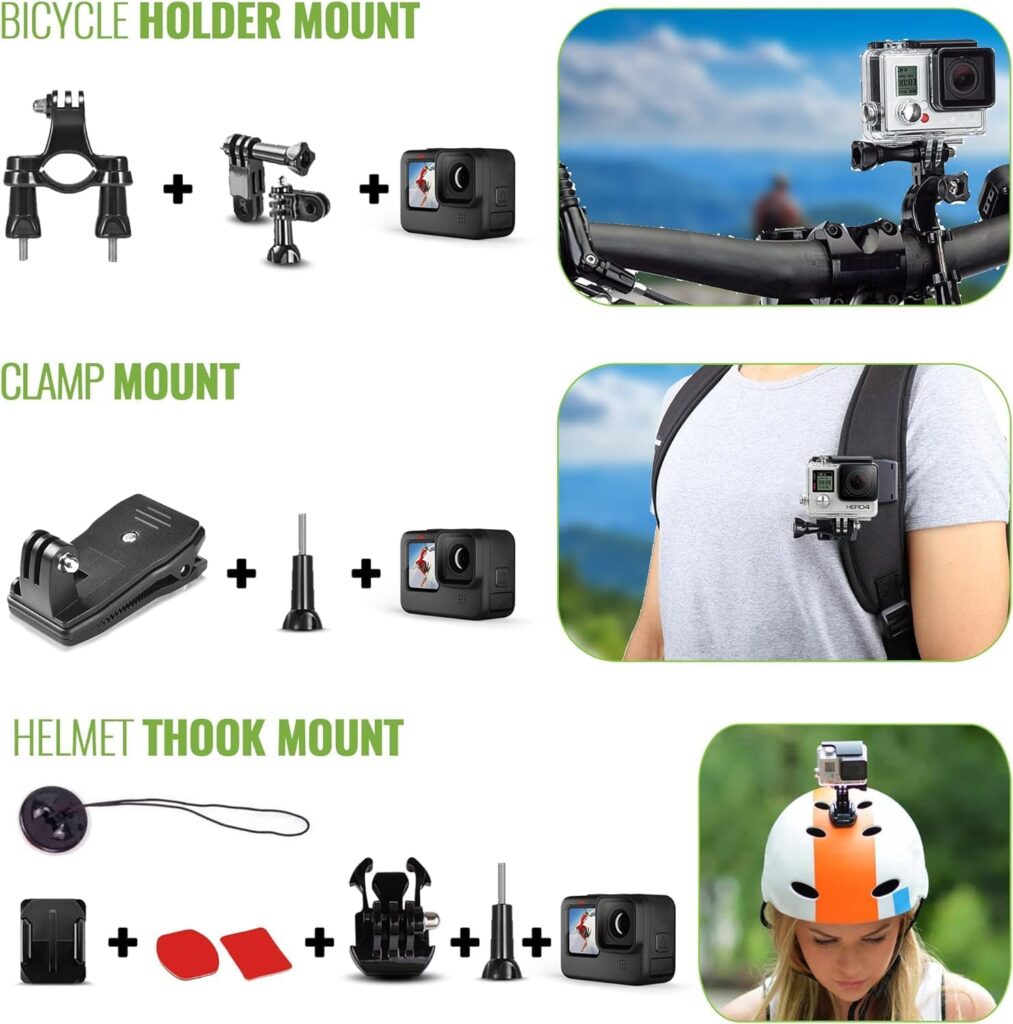 GoPro HERO11 (HERO 11) Black - Waterproof Action Camera with 5.3K Video, 27MP Photos, 1/1.9 Sensor, Live Streaming, Webcam, Stabilization + 64GB Card, 50 Piece Accessory Kit and 2 Extra Batteries