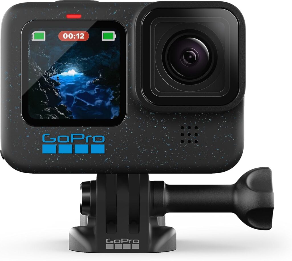 GoPro HERO12 Black - Waterproof Action Camera with 5.3K60 Ultra HD Video, 27MP Photos, HDR, 1/1.9 Image Sensor, Live Streaming, Webcam, Stabilization