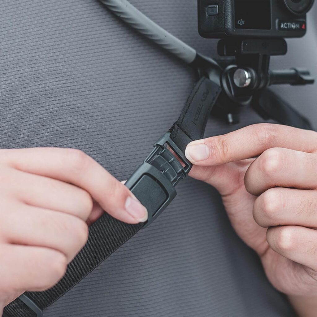 PGYTECH CapLock POV Neck Mount for DJI OSMO Action 4/3, for Gopro Hero 12/11/10, OSMO Pocket, Hand Free Video Vlog Necklace Lanyard Body Strap Attachment for Insta ONE RS/R/X3