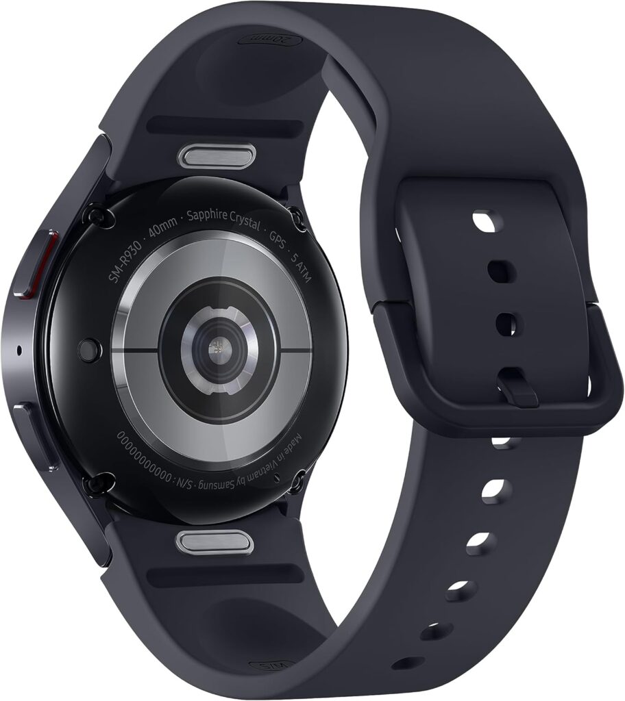 SAMSUNG Galaxy Watch 6 40mm Bluetooth Smartwatch, Fitness Tracker, Personalized HR Zones, Advanced Sleep Coaching, Heart Monitor, BIA Sensor, Health Wellness Insights, Big Screen, US Version, Graphite