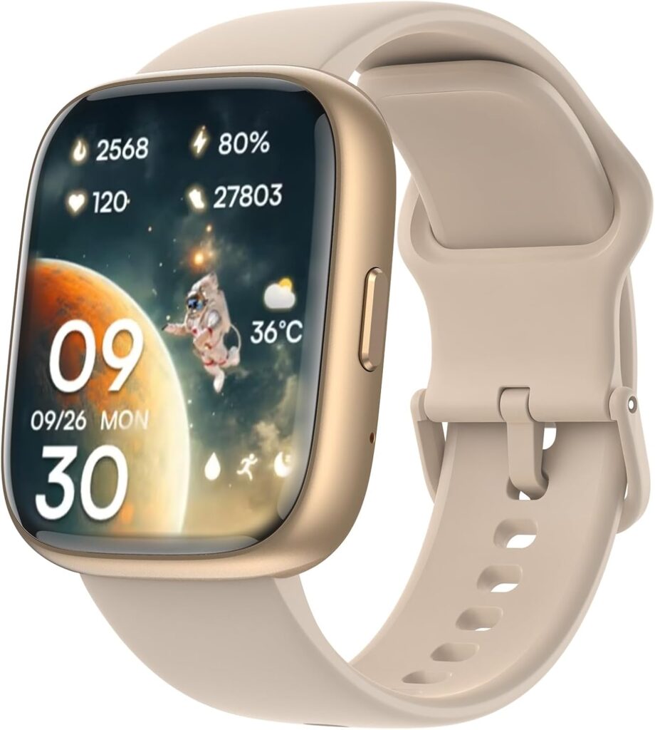 Smart Watch for Men Women,Alexa Built-in Smartwatch(Answer/Make Calls),1.83 HD Fitness Tracker,IP68 Waterproof 100+ Sport Mode Activity Tracker,Heart Rate SpO2 Sleep Monitor,iOS Android Compatible