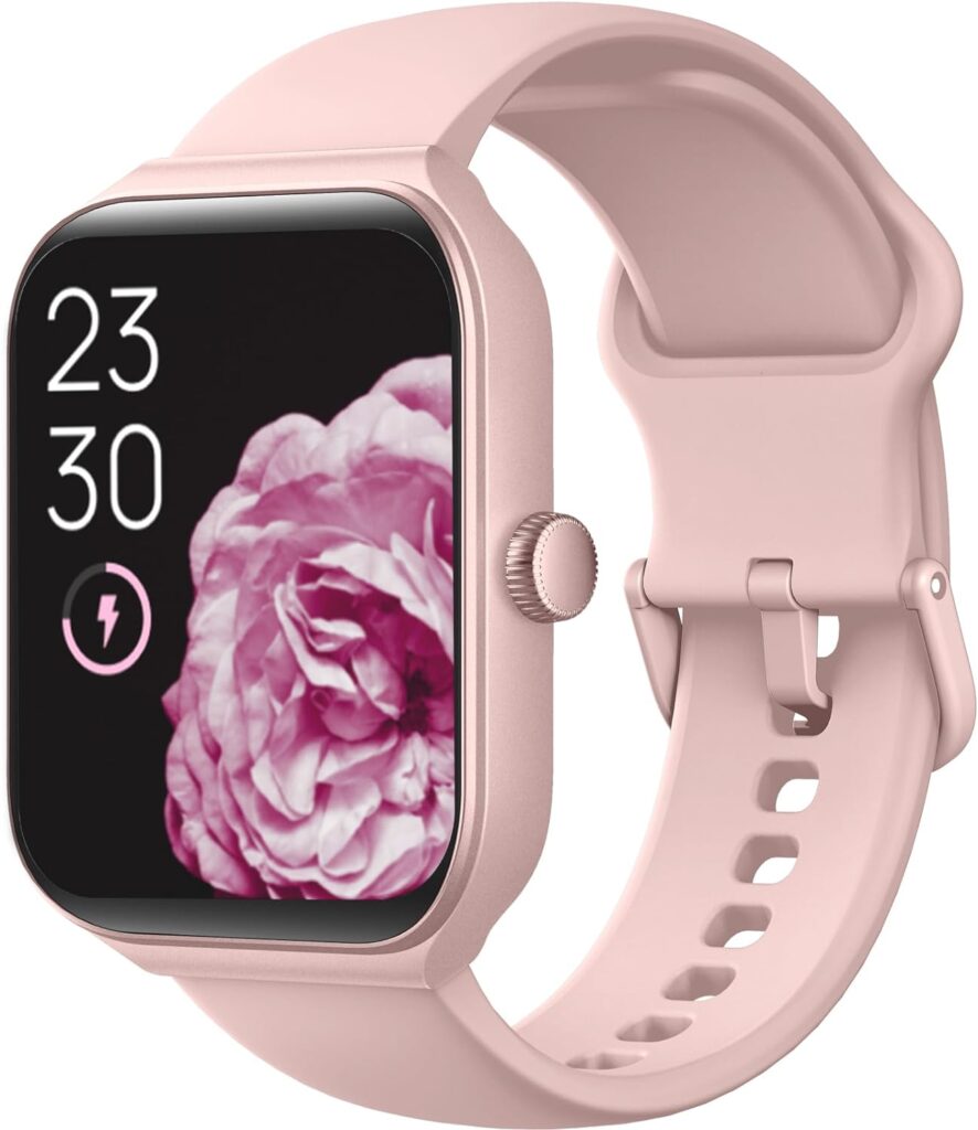 Smart Watch for Women Alexa Built-in, 1.95 Fitness Tracker with Answer/Make Calls, IP68 Waterproof/Heart Rate/Sleep Tracker/100 Sport Modes, Fitness Watch Compatible Android iOS