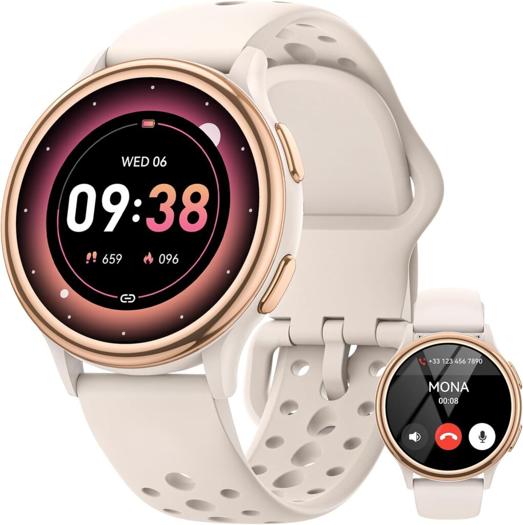 Smart Watches for Women [400+Watch Faces/Calls/Female Health], Waterproof Fitness Tracker Smartwatch for iPhone ＆ Android, Step Tracker Fitness Watches for Women, Heart Rate Monitor, 70 Sport Modes