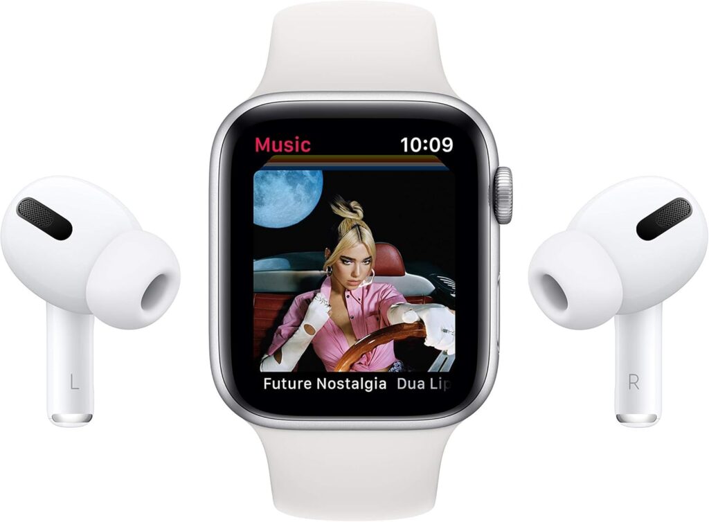 Apple Watch Series 6 (GPS, 40mm) - Silver Aluminum Case with White Sport Band (Renewed)