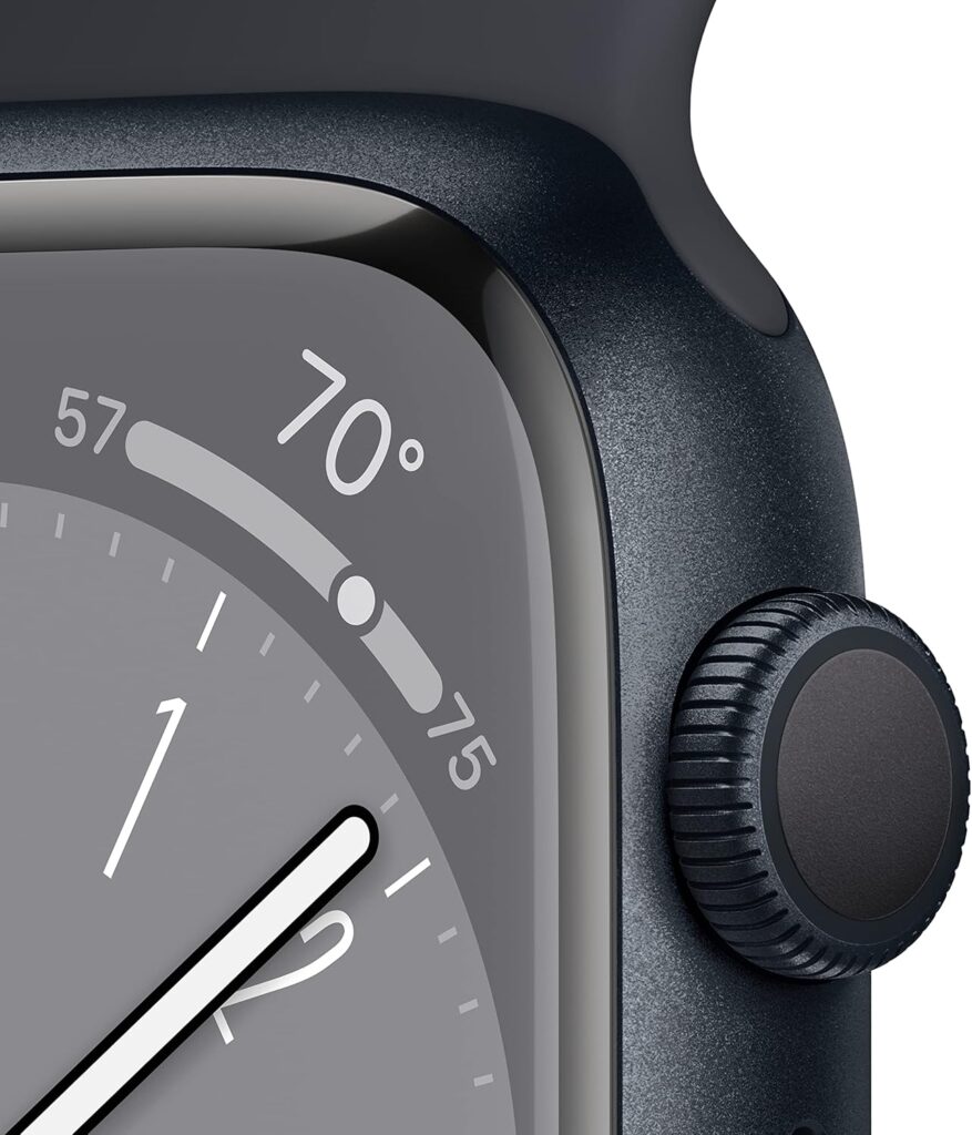 Apple Watch Series 8 [GPS 41mm] Smart Watch w/Midnight Aluminum Case with Midnight Sport Band - S/M. Fitness Tracker, Blood Oxygen  ECG Apps, Always-On Retina Display, Water Resistant
