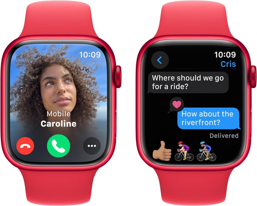 Apple Watch Series 9 [GPS 41mm] Smartwatch with Storm Blue Aluminum Case with Silver Sport Band M/L. Fitness Tracker, Blood Oxygen  ECG Apps, Always-On Retina Display