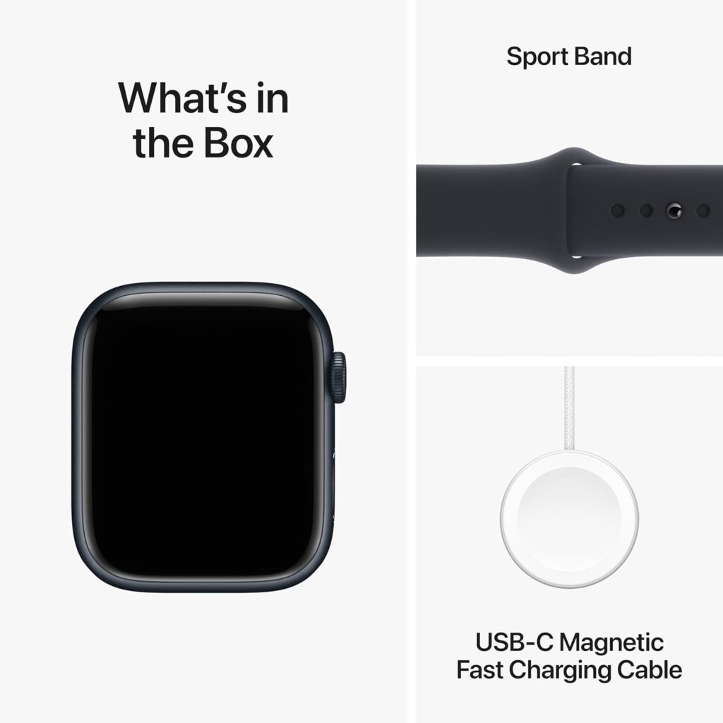 Apple Watch Series 9 [GPS + Cellular 45mm] Smartwatch with Midnight Aluminum Case with Midnight Sport Band M/L. Fitness Tracker, ECG Apps, Always-On Retina Display