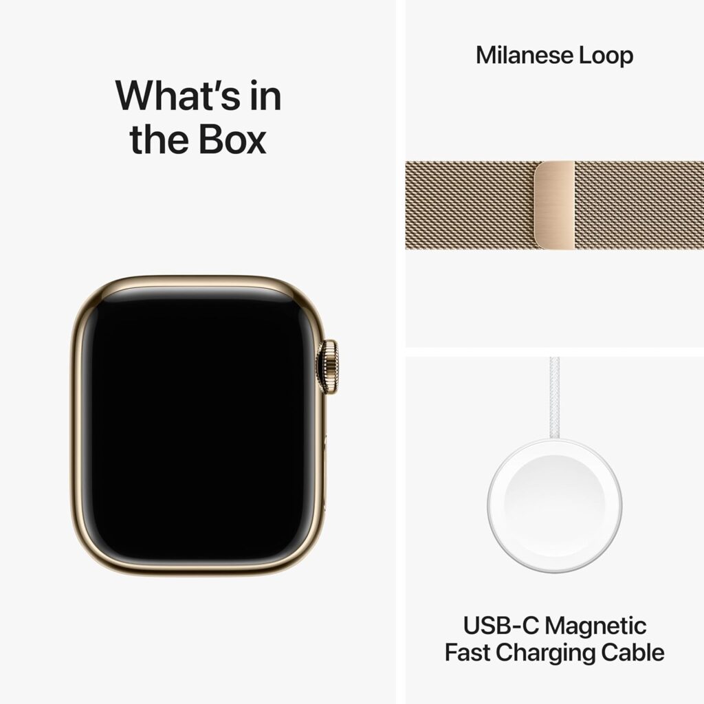 Apple Watch Series 9 [GPS + Cellular 45mm] Smartwatch with Midnight Aluminum Case with Midnight Sport Band M/L. Fitness Tracker, ECG Apps, Always-On Retina Display