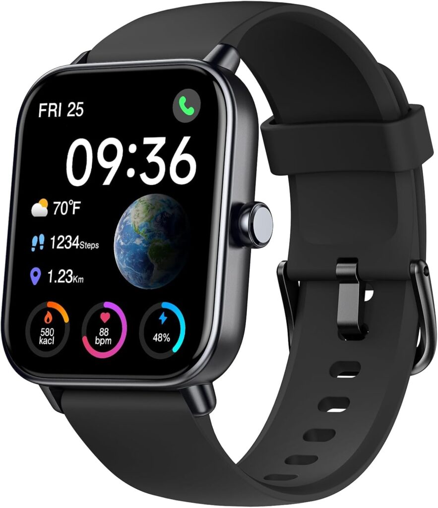 ENOMIR Smart Watch for Women Men with Bluetooth Call,Smartwatch with Alexa Built-in,Heart Rate SpO2 Sleep Monitor,5ATM Waterproof,Step Calorie Activity Trackers and Smartwatches for iOSAndroid Phones