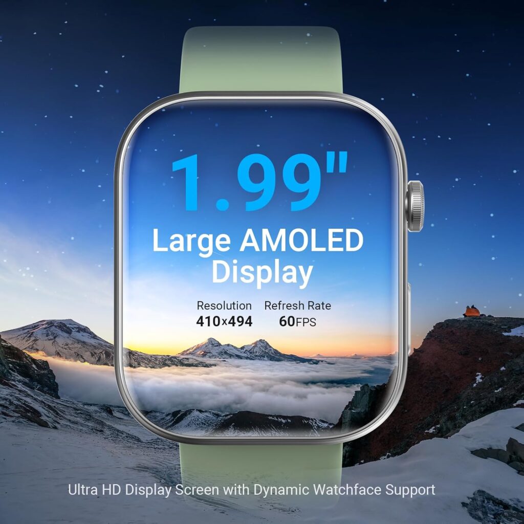 Fitpolo Smart Watches for Women, 1.99” Large AMOLED Display Fitness Tracker Watch with AI Voice, Bluetooth Call, Heart Rate/SpO2/Sleep/Stress Monitor, 12 Days Battery, 105 Sport Modes