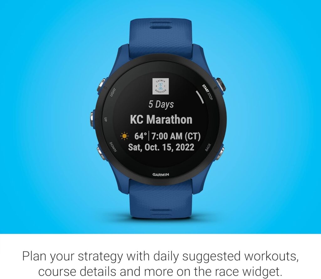 Garmin Forerunner® 255, GPS Running Smartwatch, Advanced Insights, Long-Lasting Battery, Slate Gray