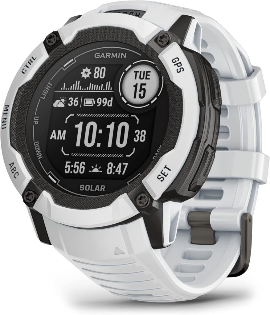 Garmin Instinct 2X Solar - Tactical Edition, Rugged GPS Smartwatch, Built-in Flashlight, Ballistics Calculator, Solar Charging Capability, Black