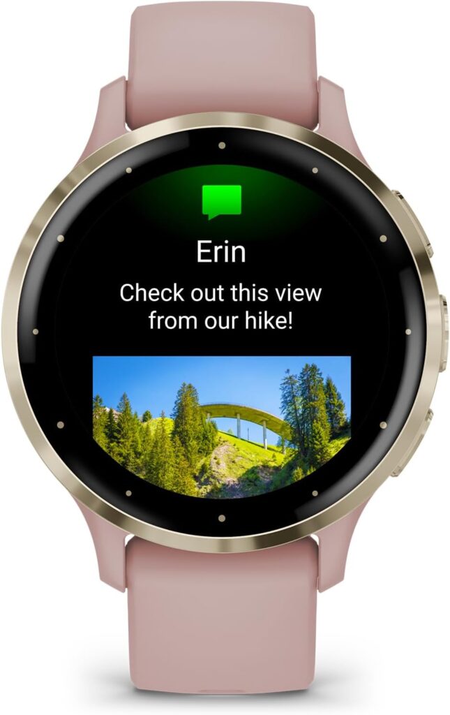 Garmin Venu 3 Slate Stainless Steel Bezel 1.4-Inch AMOLED Touchscreen Display Smart Watch with 45mm Black Case and Silicone Band