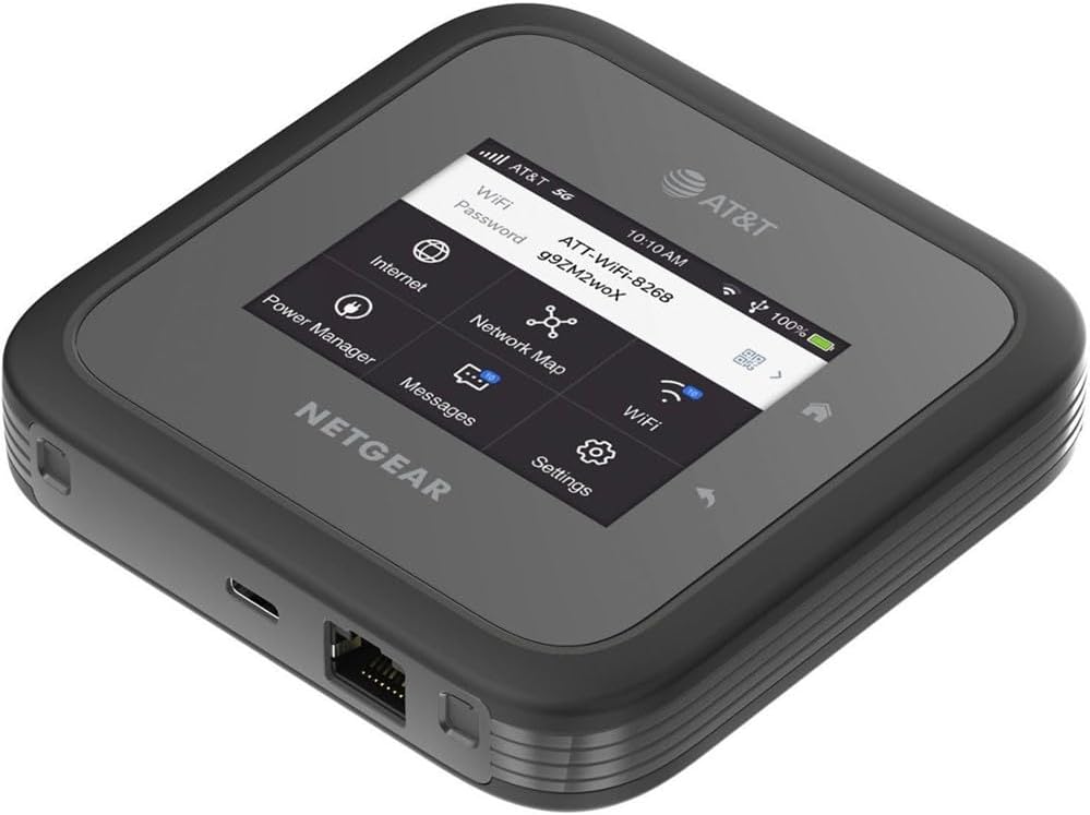 NETGEAR Nighthawk M6 Pro Mobile Hotspot 5G mmWave, 8Gbps, Unlocked, ATT  T-Mobile, International Roaming, Portable WiFi Device for Travel, 5G Modem Wireless Router (MR6500) (Renewed)