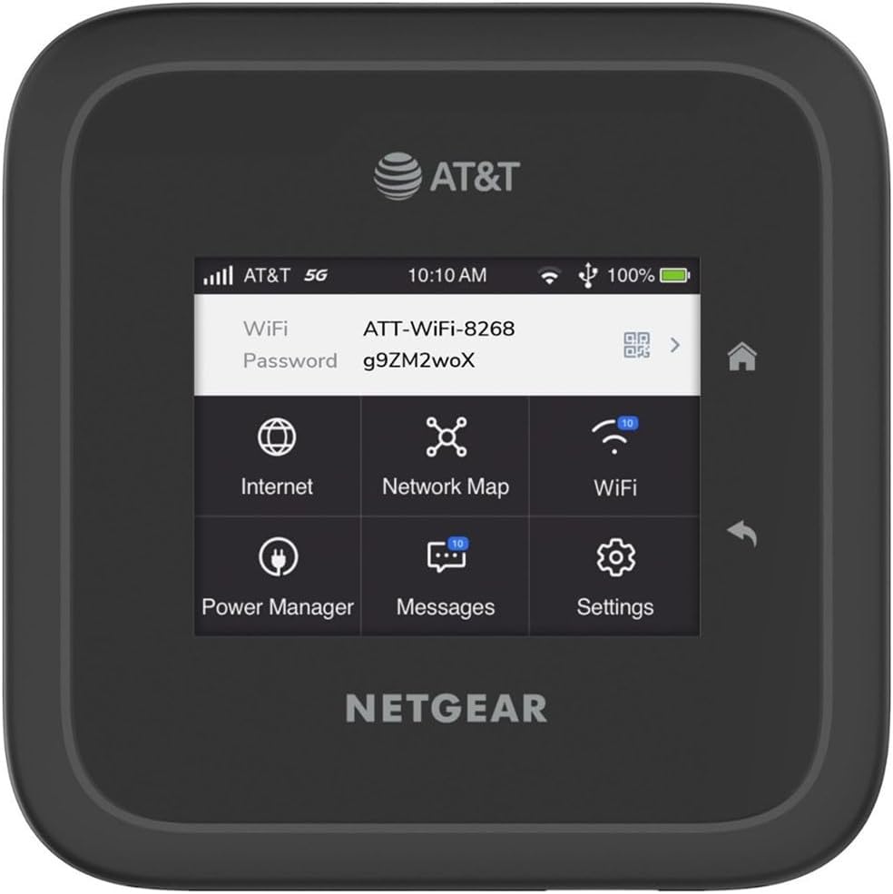 NETGEAR Nighthawk M6 Pro Mobile Hotspot 5G mmWave, 8Gbps, Unlocked, ATT  T-Mobile, International Roaming, Portable WiFi Device for Travel, 5G Modem Wireless Router (MR6500) (Renewed)