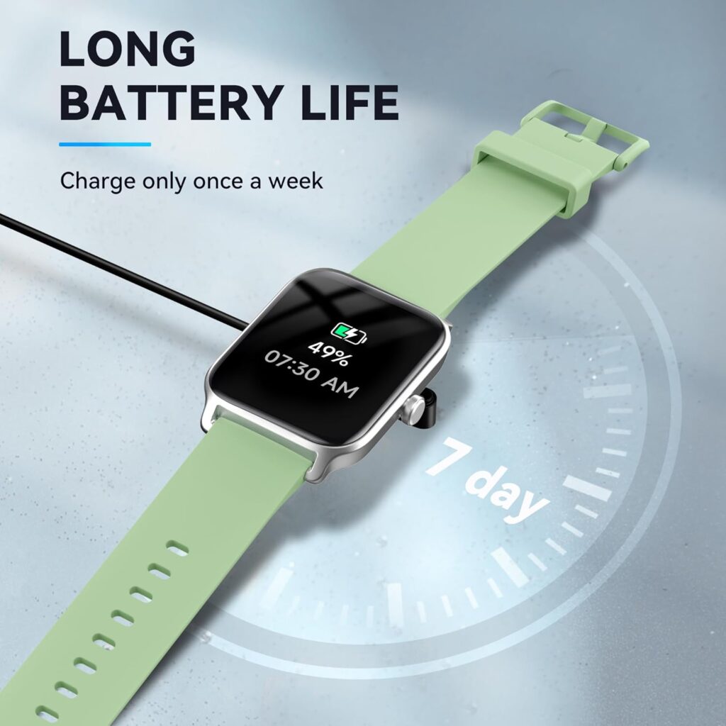 Smart Watch for Women - 1.8 Full Touch HD Screen, 24-Hour Heart Rate, Blood Oxygen, Sleep Monitor, Alexa Built-in, IP68 Waterproof, 100 Sports Modes, Unisex