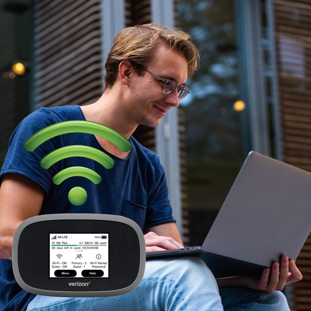 Verizon Jetpack Inseego WiFi 4G LTE MiFi 8800L | LTE Cat18 LTE Up to 1 Gbps | EVDO-LINK Bundle for Mobile Hotspot | Verizon sim Card Included (Need to Buy Your own Data Plan)